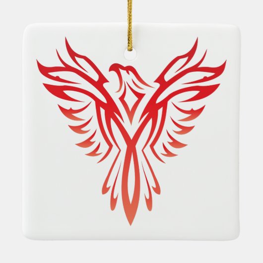 Phoenix Keramisch Ornament (Achterkant)