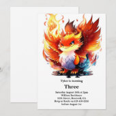 Phoenix Kids Verjaardag uitnodiging (Voorkant / Achterkant)