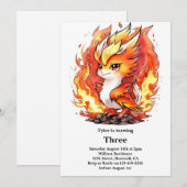 Phoenix Kids Verjaardag uitnodiging (Voorkant / Achterkant)