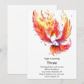 Phoenix Kids Verjaardag uitnodiging (Voorkant / Achterkant)