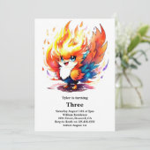 Phoenix Kids Verjaardag uitnodiging (Staand voorkant)