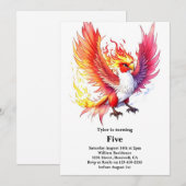 Phoenix Kids Verjaardag uitnodiging (Voorkant / Achterkant)