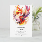 Phoenix Kids Verjaardag uitnodiging (Staand voorkant)