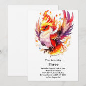 Phoenix Kids Verjaardag uitnodiging (Voorkant / Achterkant)