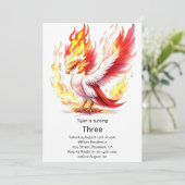 Phoenix Kids Verjaardag uitnodiging (Staand voorkant)