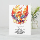 Phoenix Kids Verjaardag uitnodiging (Staand voorkant)