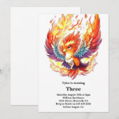 Phoenix Kids Verjaardag uitnodiging (Voorkant / Achterkant)