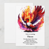 Phoenix Kids Verjaardag uitnodiging (Voorkant / Achterkant)