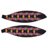 Phoenix - kleurrijke fractal kunst op zwart basketbal (Panelen)