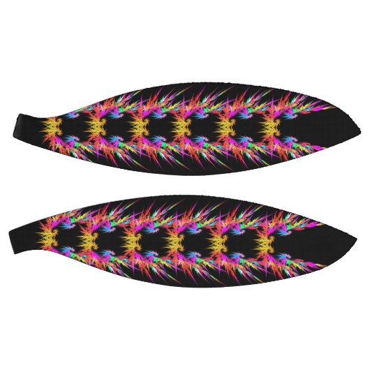 Phoenix - kleurrijke fractal kunst op zwart basketbal (Panelen)