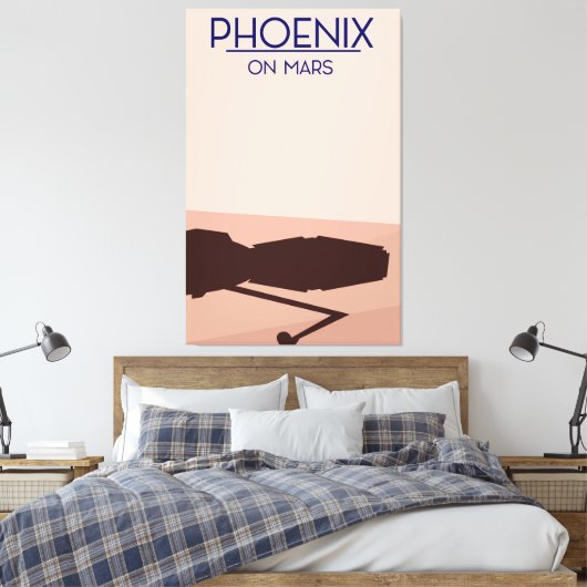 Phoenix lander op Mars. Canvas Afdruk (Insitu (Slaapkamer))