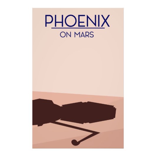 Phoenix lander op Mars. Foto Afdruk (Voorkant)