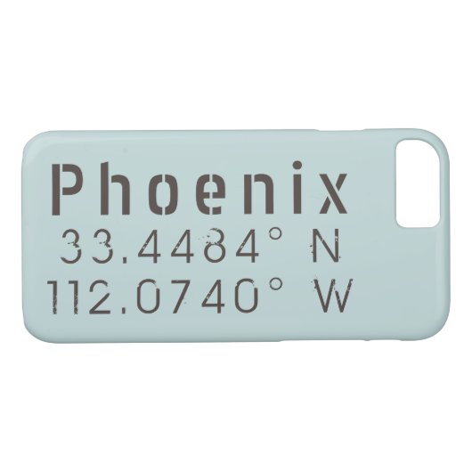 Phoenix Latitude Longitude Case-Mate iPhone Case (Achterkant (Horizontaal))