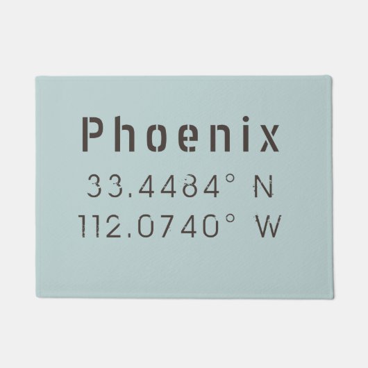 Phoenix Latitude Longitude Deurmat (Voorkant)