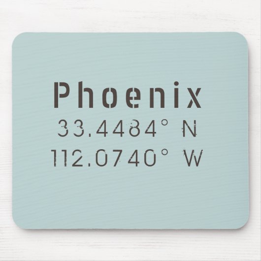 Phoenix Latitude Longitude Muismat (Voorkant)