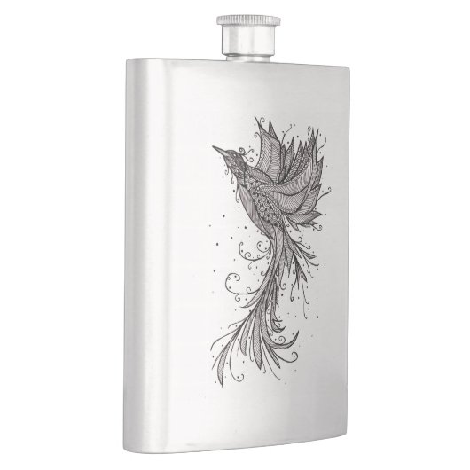 Phoenix Line Art Tattoo Flacon (Rechts)