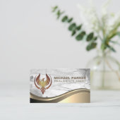 Phoenix Logo | Visitekaartje van marmer Stone (Staand voorkant)