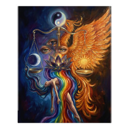 Phoenix & Lotus Spiritual Photo Enlargement Wall A Foto Afdruk