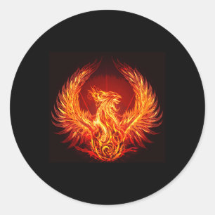 Phoenix magische vogel ronde sticker