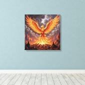 Phoenix Majestique Canvas Afdruk (Insitu (Houten vloer))
