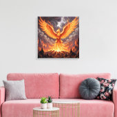 Phoenix Majestique Canvas Afdruk (Insitu (Woonkamer))