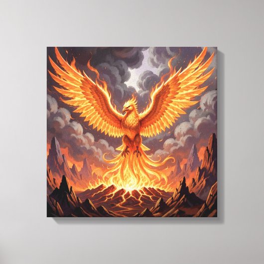 Phoenix Majestique Canvas Afdruk (Voorkant)