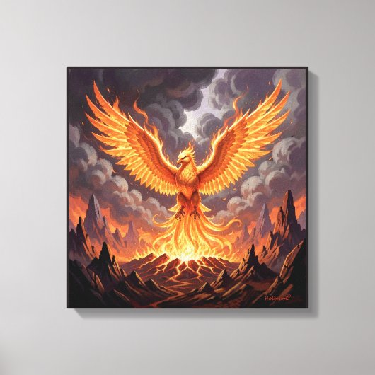 Phoenix Majestique Canvas Afdruk (Voorkant)