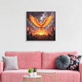 Phoenix Majestique Canvas Afdruk (Insitu (Woonkamer))