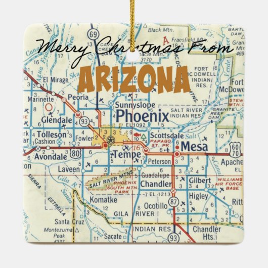 Phoenix  Map Keramisch Ornament (Achterkant)