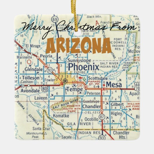 Phoenix  Map Keramisch Ornament (Voorkant)