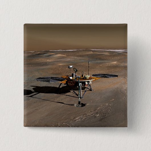 Phoenix Mars Lander 2 Vierkante Button 5,1 Cm (Voorkant)