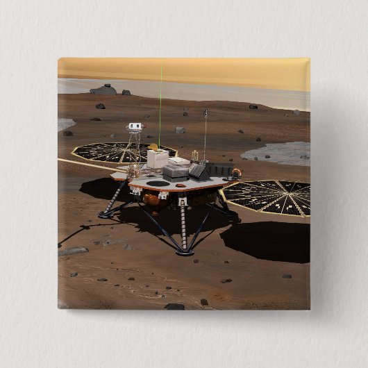 Phoenix Mars Lander 5 Vierkante Button 5,1 Cm (Voorkant)