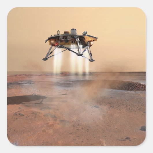 Phoenix Mars Lander Vierkante Sticker (Voorkant)