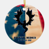 Phoenix medicatie keramisch ornament (Voorkant)