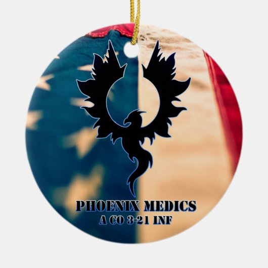 Phoenix medicatie keramisch ornament (Voorkant)