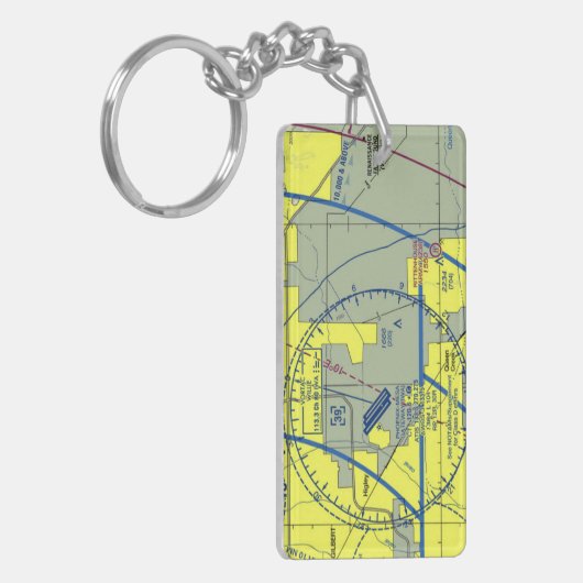 Phoenix-Mesa Gateway Airport-diagram/taxisdiagram Sleutelhanger (Voorkant Links)