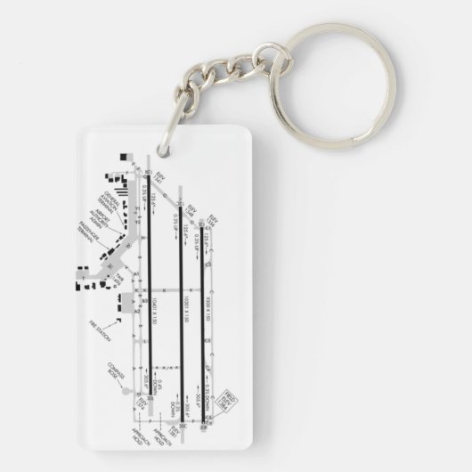 Phoenix-Mesa Gateway Airport-diagram/taxisdiagram Sleutelhanger (achterkant)