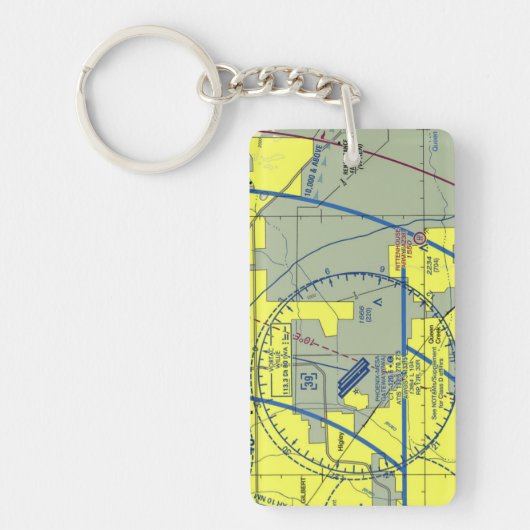 Phoenix-Mesa Gateway Airport-diagram/taxisdiagram Sleutelhanger (Voorkant)