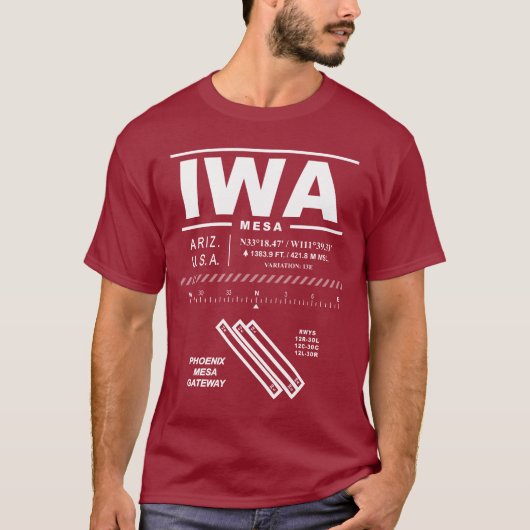 Phoenix–Mesa Gateway Airport IWA T-shirt (Voorkant)