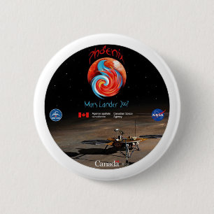 Phoenix Mission Patch CSA Ronde Button 5,7 Cm
