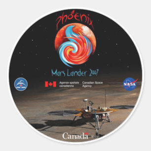 Phoenix Mission Patch CSA Ronde Sticker