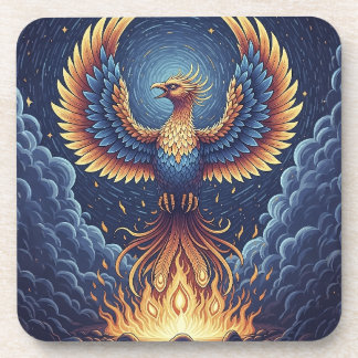 Phoenix: mystical world, symbol of good fortune bier onderzetter