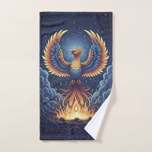 Phoenix: mystical world, symbol of good fortune handdoek (Handdoek)
