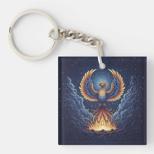Phoenix: mystical world, symbol of good fortune sleutelhanger (voorkant)