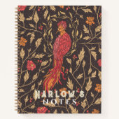 Phoenix Mythical Creature Crimson Red Notitieboek (Voorkant)
