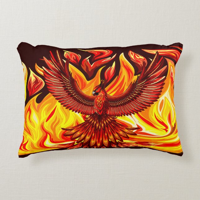 Phoenix mythologische onsterfelijke schepsel accent kussen (Voorkant)