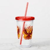 Phoenix mythologische onsterfelijke schepsel acryl drinkbeker (Achterkant)