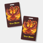 Phoenix mythologische onsterfelijke schepsel badge (Voor- en achterkant)