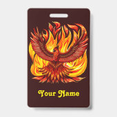 Phoenix mythologische onsterfelijke schepsel badge (Achterkant)