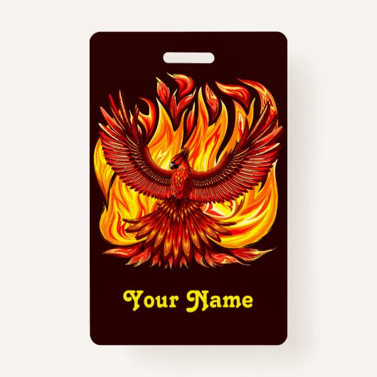 Phoenix mythologische onsterfelijke schepsel badge (Achterkant)